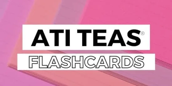 photo written ATI TEAS test flashcards